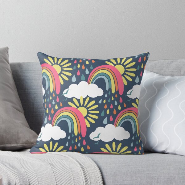 Rainbow Weather Pride Throw Pillow