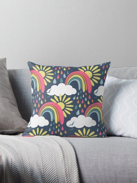 Rainbow Weather Pride Throw Pillow
