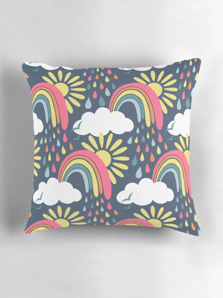 Thumbnail 3 of 4, Pillow, Rainbow Weather Pride designed and sold by DelightfullyDo.
