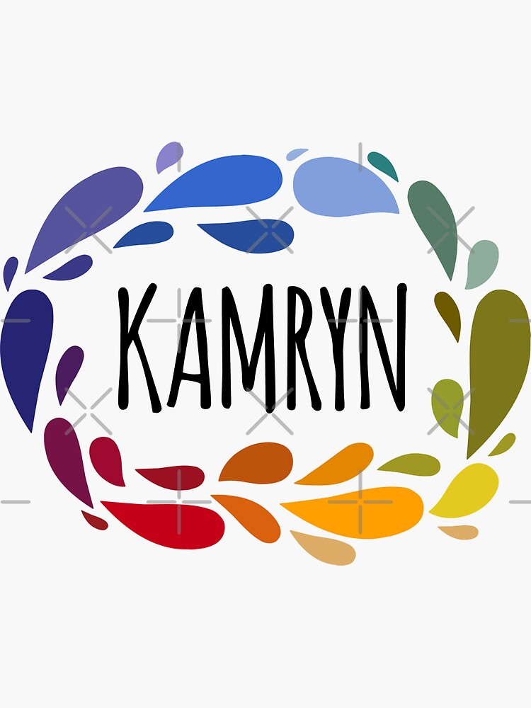 kamryn-name-cute-colorful-gift-named-kamryn-sticker-for-sale-by