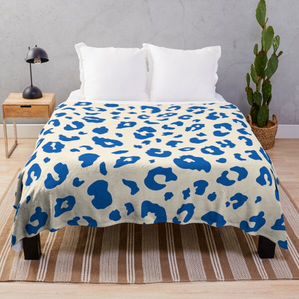Item preview, Leopard Spots in Cobalt Blue and Cosmic Latte Beige designed and sold by cadinera.