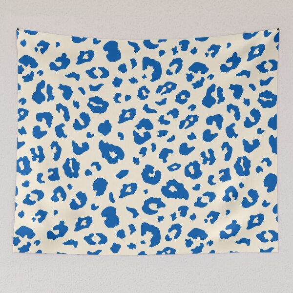 Item preview, Leopard Spots in Cobalt Blue and Cosmic Latte Beige  designed and sold by cadinera.