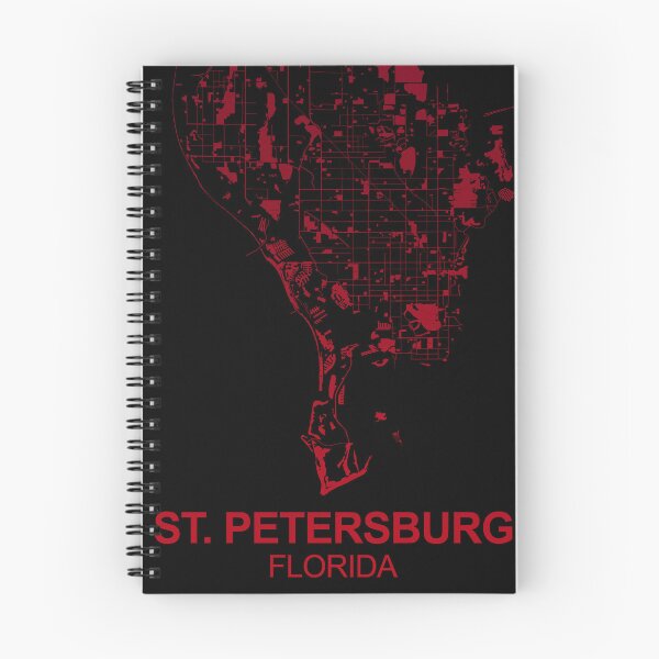 Item preview, St Petersburg red wine color Map Art Florida USA designed and sold by EpicMaps.