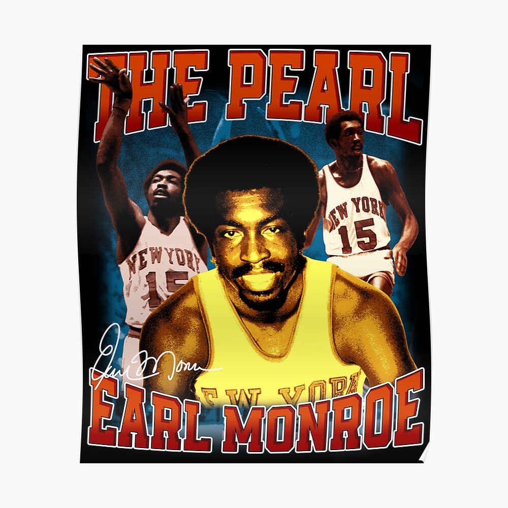 Earl Monroe The Pearl New York Basketball Legend Signature Vintage Retro  80s 90s Bootleg Rap Style Essential T-Shirt for Sale by EllenMitchell