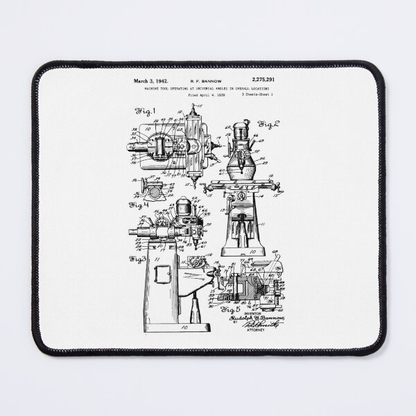 Item preview, Bridgeport Milling Machine Patent 1942 designed and sold by anodyle.
