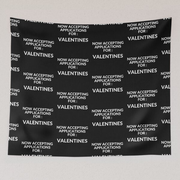 Item preview, Accepting Application for Valentines Black 002 designed and sold by unclejab.