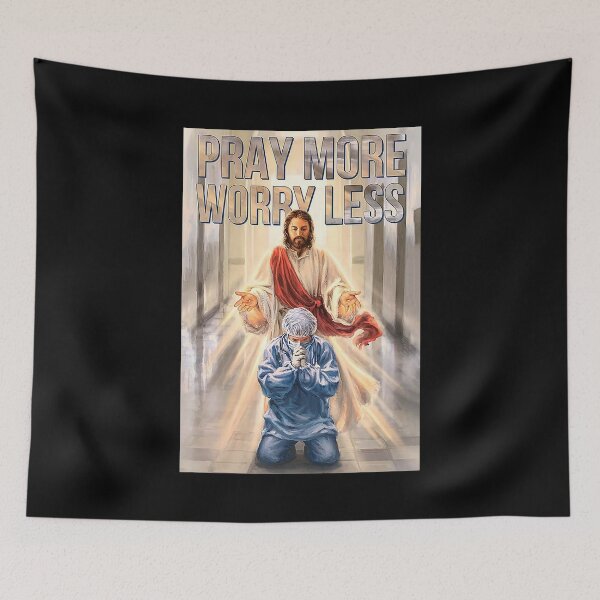 Item preview, Nurse And Jesus Pray More Worry Less  designed and sold by SaoirseNeid.