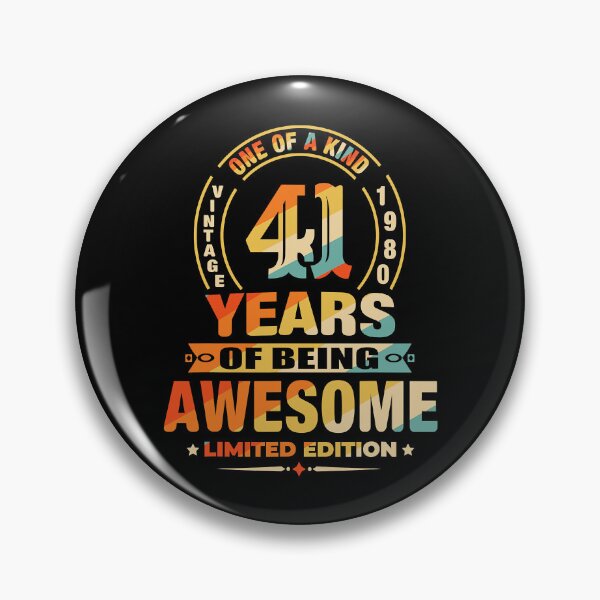Item preview, 41st Birthday Gifts 41 Years Of Being Awesome Vintage 1980 T-Shirt designed and sold by EdwardsBaron.