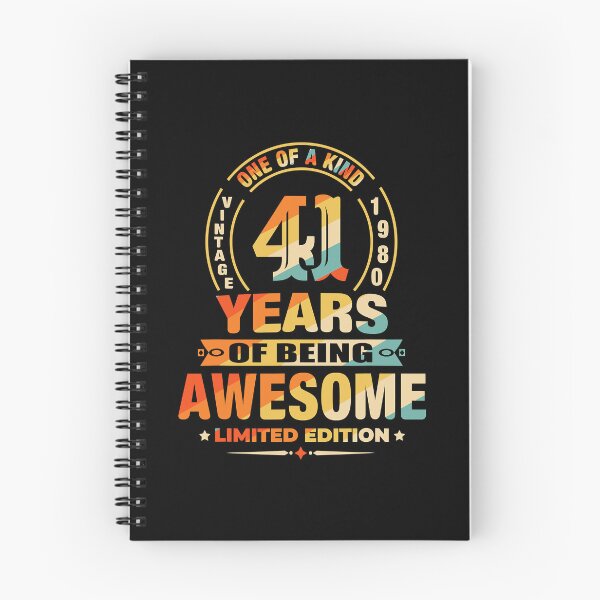 Item preview, 41st Birthday Gifts 41 Years Of Being Awesome Vintage 1980 T-Shirt designed and sold by EdwardsBaron.