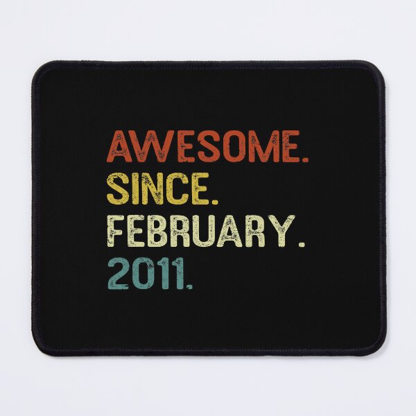 Item preview, Awesome Since February 2011 11th Birthday 11 Yrs Old Boys T-Shirt designed and sold by EdwardsBaron.