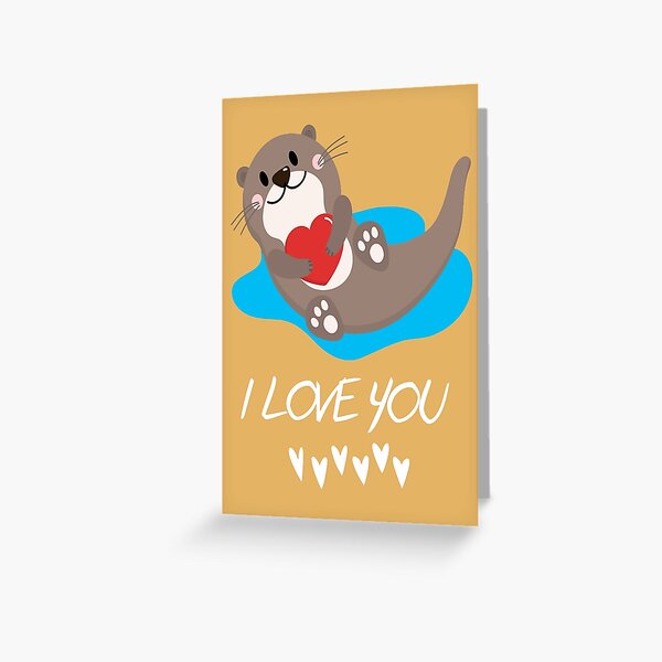 Item preview, Significant Otters greetings card designed and sold by Dailyanimal.
