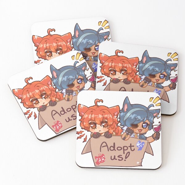 Item preview, genshin impact kaeya and diluc catboys  designed and sold by 0amburgh0.