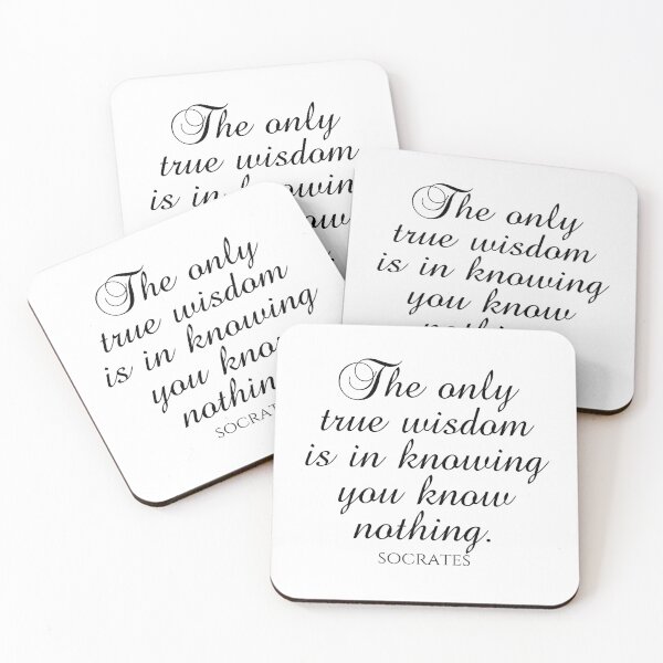 Item preview, Socrates Quote - The Only True Wisdom Is In Knowing You Know Nothing - Wisdom - Black designed and sold by PhiloJourney.