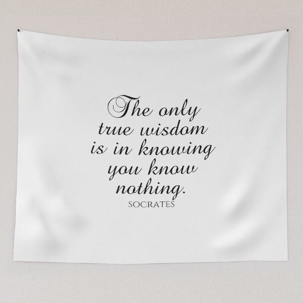 Item preview, Socrates Quote - The Only True Wisdom Is In Knowing You Know Nothing - Wisdom - Black designed and sold by PhiloJourney.