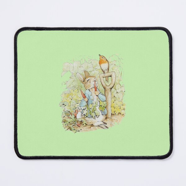 Item preview, Peter Rabbit Eating Carrots - Beatrix Potter designed and sold by vintageemporium.