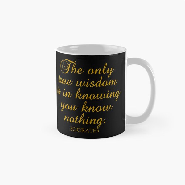 Item preview, Socrates Quote - The Only True Wisdom Is In Knowing You Know Nothing - Wisdom - Gold designed and sold by PhiloJourney.