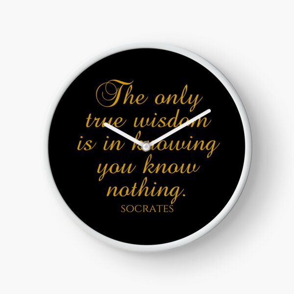 Item preview, Socrates Quote - The Only True Wisdom Is In Knowing You Know Nothing - Wisdom - Gold designed and sold by PhiloJourney.
