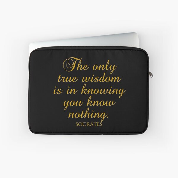 Item preview, Socrates Quote - The Only True Wisdom Is In Knowing You Know Nothing - Wisdom - Gold designed and sold by PhiloJourney.