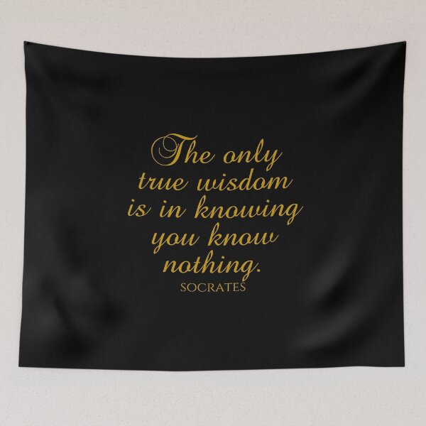 Item preview, Socrates Quote - The Only True Wisdom Is In Knowing You Know Nothing - Wisdom - Gold designed and sold by PhiloJourney.