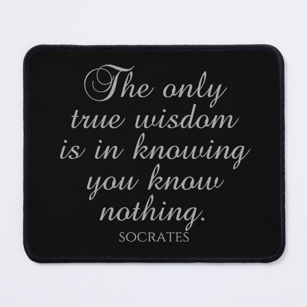 Item preview, Socrates Quote - The Only True Wisdom Is In Knowing You Know Nothing - Wisdom - Silver designed and sold by PhiloJourney.