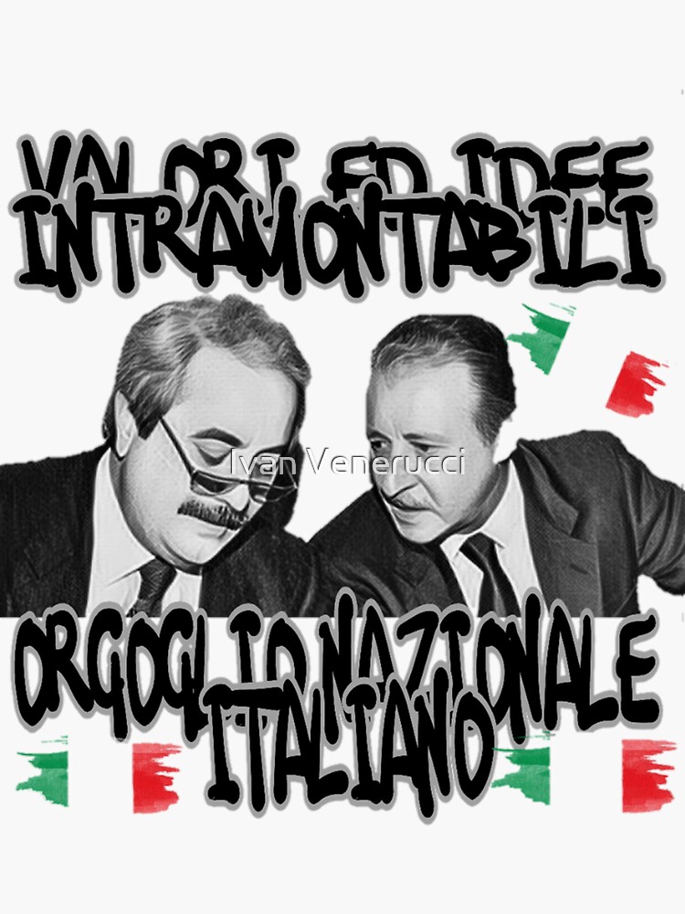 Giovanni Falcone e Paolo Borsellino Sticker for Sale by Ivan Venerucci