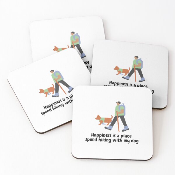 Item preview, Happiness is a place spent hiking with my dog designed and sold by orbsight.