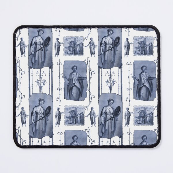 Item preview, NeoClassical Toile de Jouy Blue and White designed and sold by AntiqueImages.