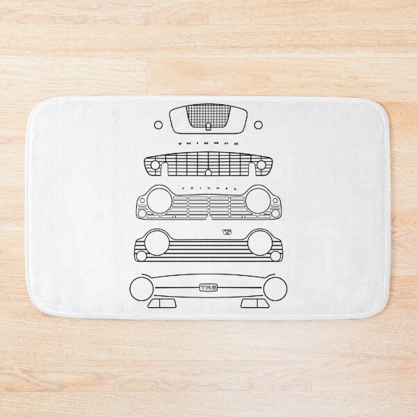 Item preview, Triumph TR evolution classic 1950s-1960s British sports cars black outline graphic designed and sold by soitwouldseem.