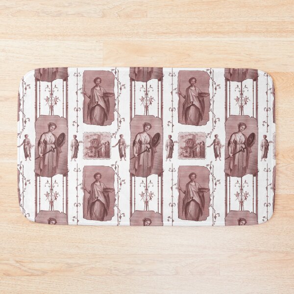 Item preview, Classic Toile de Jouy Red and White designed and sold by AntiqueImages.
