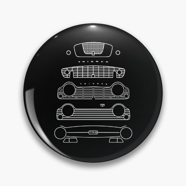 Item preview, Triumph TR evolution classic 1950s-1960s British sports cars white outline graphic designed and sold by soitwouldseem.