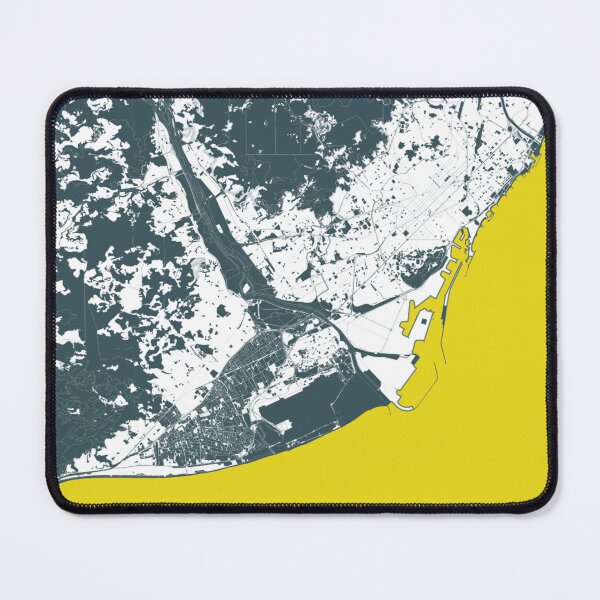 Item preview, Barcelona Spain Map Art blue yellow designed and sold by EpicMaps.