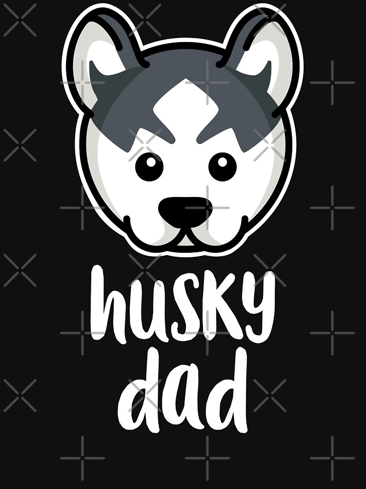 Thumbnail 3 of 3, V-Neck T-Shirt, Husky Dad Kawaii Dog Owner designed and sold by brandoseven.