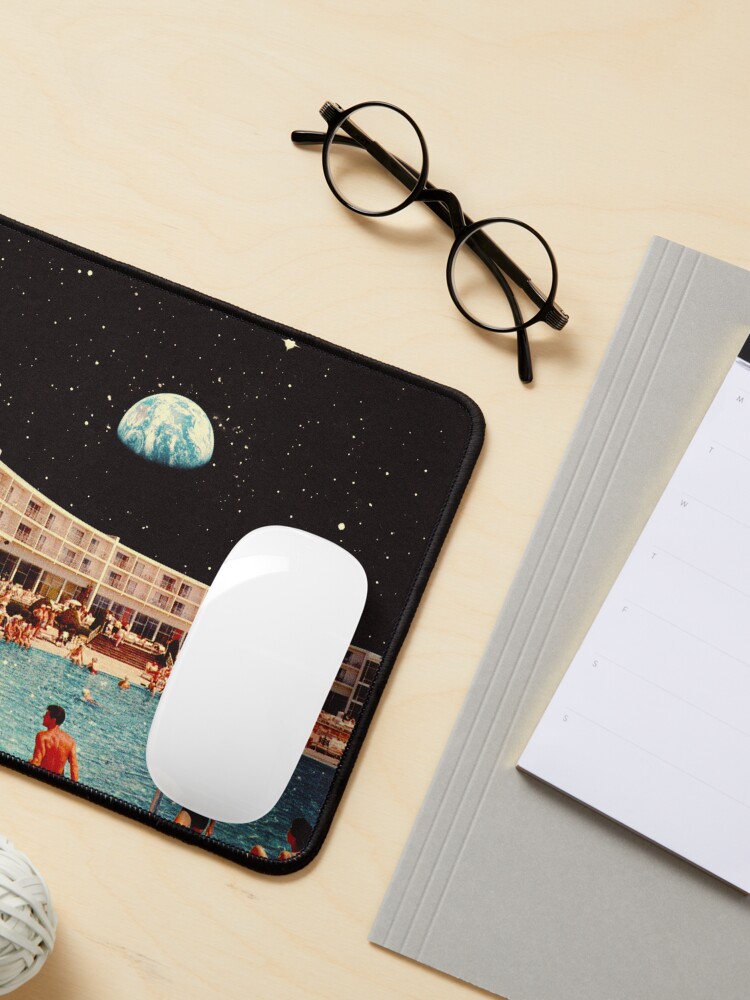 Alternate view of Lunar Pool Life - Retro-Futuristic Holiday Resort, Science Fiction Collage Mouse Pad