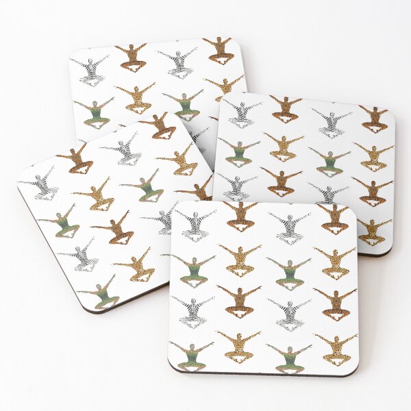 Item preview, CONTEMPORARY BALLET - MALE DANCER SILHOUETTES - ANIMAL PRINTS - STICKER PACK designed and sold by KoolDsignsDANCE.