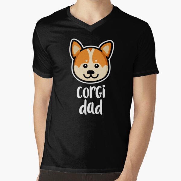 Corgi Dad Kawaii Dog Owner V-Neck T-Shirt