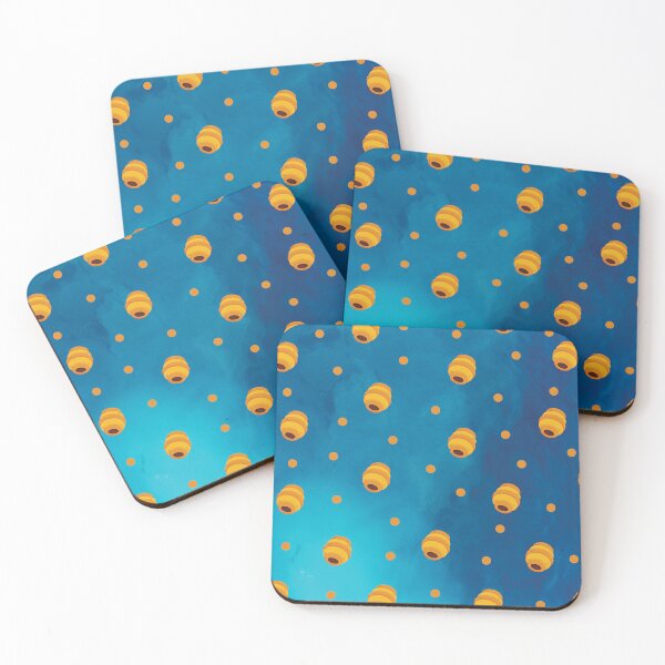 Item preview, Honey pattern on blue body of water designed and sold by darshants.