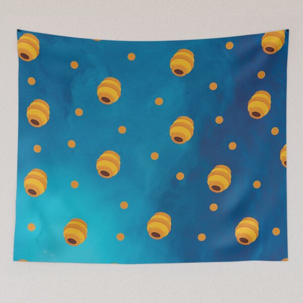 Item preview, Honey pattern on blue body of water designed and sold by darshants.