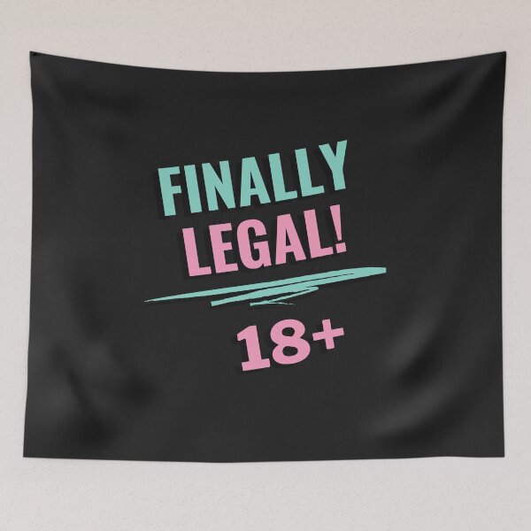Item preview, Finally Legal 18 plus Happy Birthday designed and sold by Nepaz-Designs.