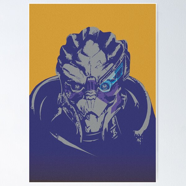 Artikel-Vorschau von Garrus Vakarian von Mass Effect Pop Art inspiriertes Porträt, designt und verkauft von picapicaDesign.