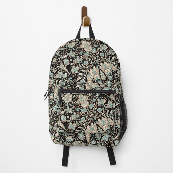Item preview, Upside-down Owl Black Swirly Floral Pattern designed and sold by RihabPrint.