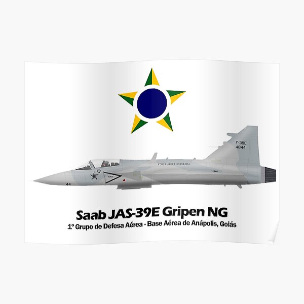 Jas 39e Gripen Ng Brazilian Air Force Poster By Magazinecombate Redbubble