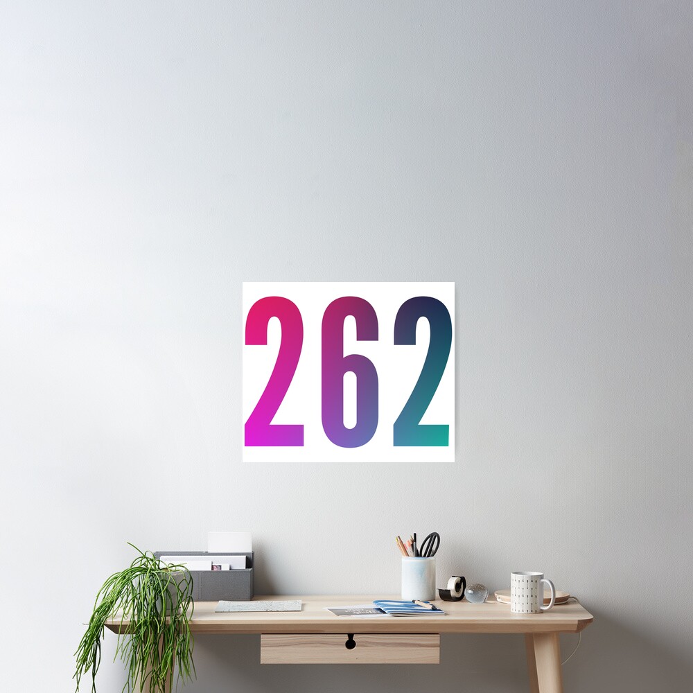 262 Area Code Zip Code Location Blue Pink Gradient Poster By Wa Ka Ne