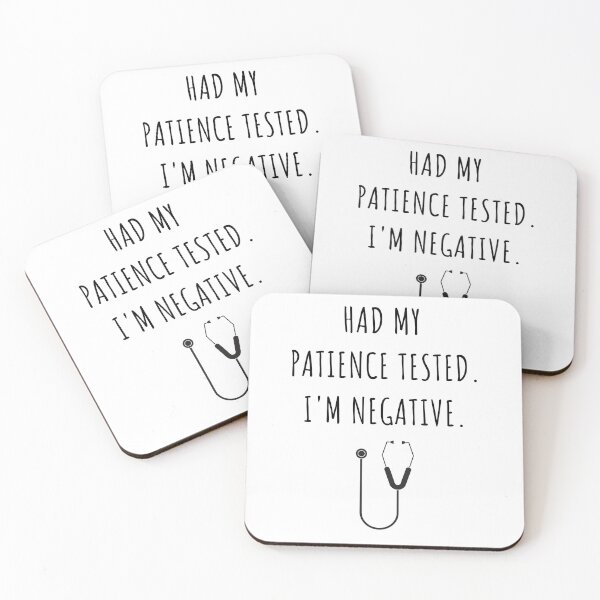 Item preview, Had My Patience Tested I'm Negative designed and sold by NerdyFancies.