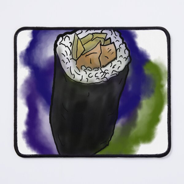 Item preview, Sushi roll - colourful ink splatter background - watercolour designed and sold by Dopamine Dumpster.
