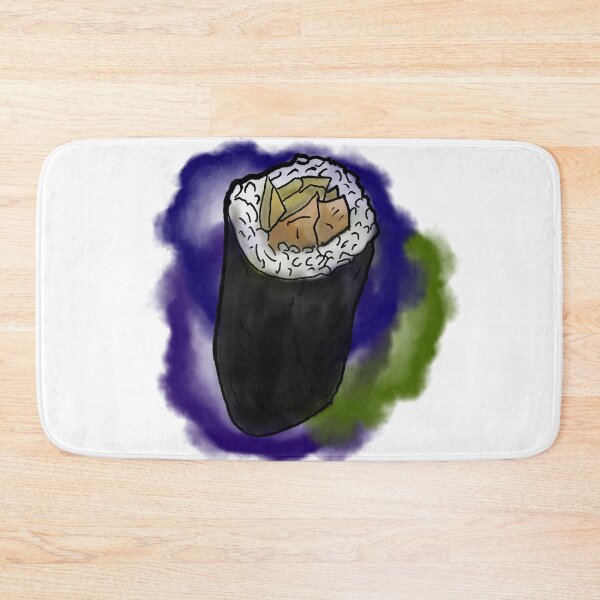 Item preview, Sushi roll - colourful ink splatter background - watercolour designed and sold by Dopamine Dumpster.