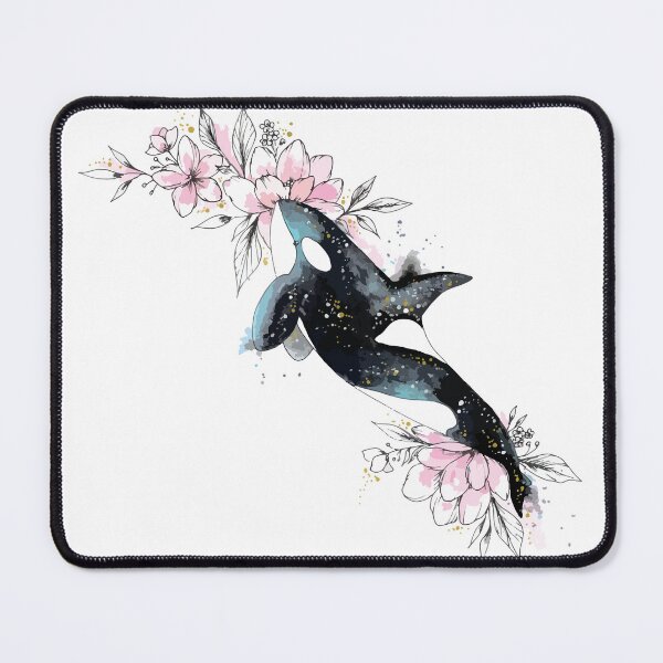 Item preview, Killer Whale With Flowers | Orca Whale With Floral designed and sold by EPOOCH.