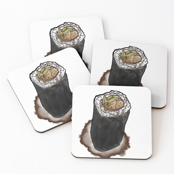 Item preview, Soy sauce drip - Sushi roll  - watercolour designed and sold by Dopamine Dumpster.