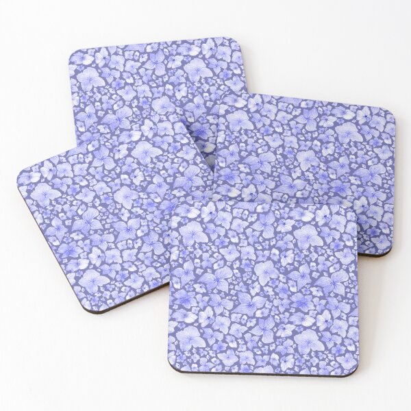 Item preview, Very peri Watercolor Hydrangea Floral Pattern designed and sold by Negin Mf Designs.