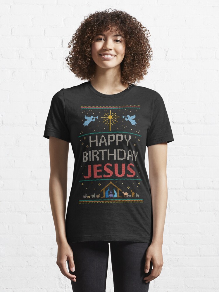 Discover Ugly Christmas  - Knit by Granny - Happy Birthday Jesus - Religious Christian T-Shirt
