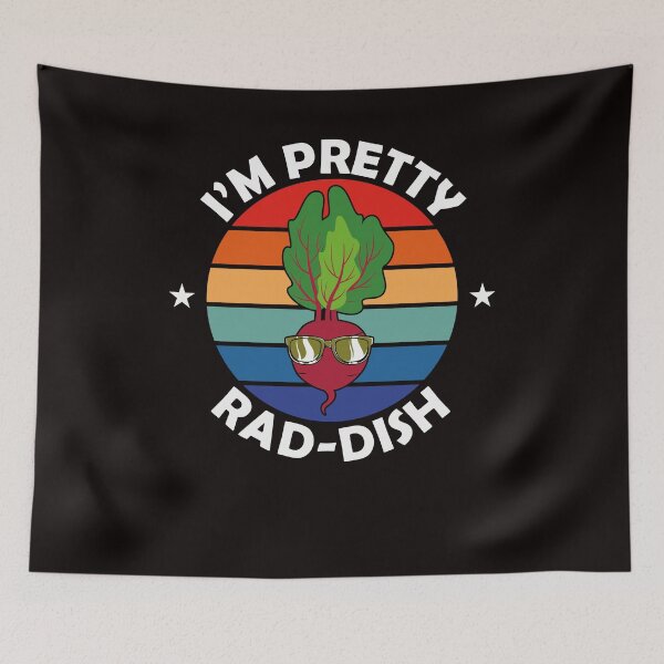 Item preview, Im Pretty Radish Vegan Vegetable Funny vintage and retro designed and sold by َART LOVERS ★★★★★.